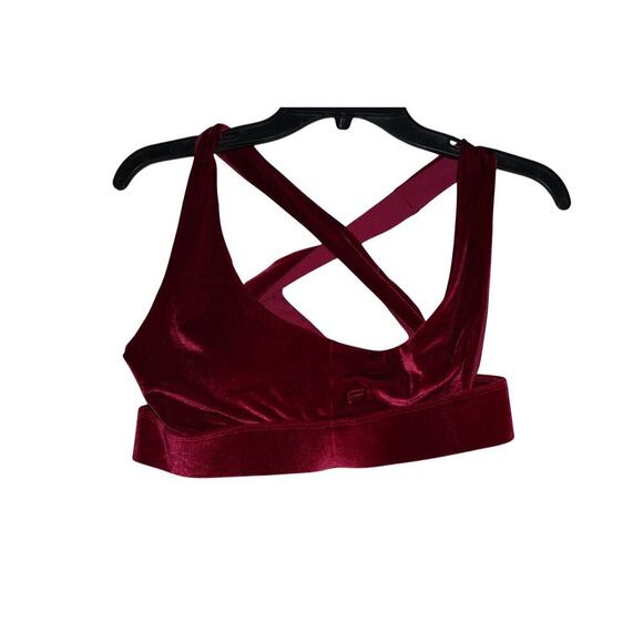 Fabletics Velvet Leggings & Bra Set – Size M – Burgundy Red Crushed Velvet – - Picture 9 of 9